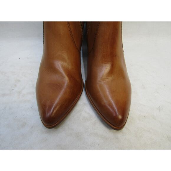 FRYE Womens Size 8.5 M Brown Leather Zip Ankle Boots Bootie - Picture 6 of 11